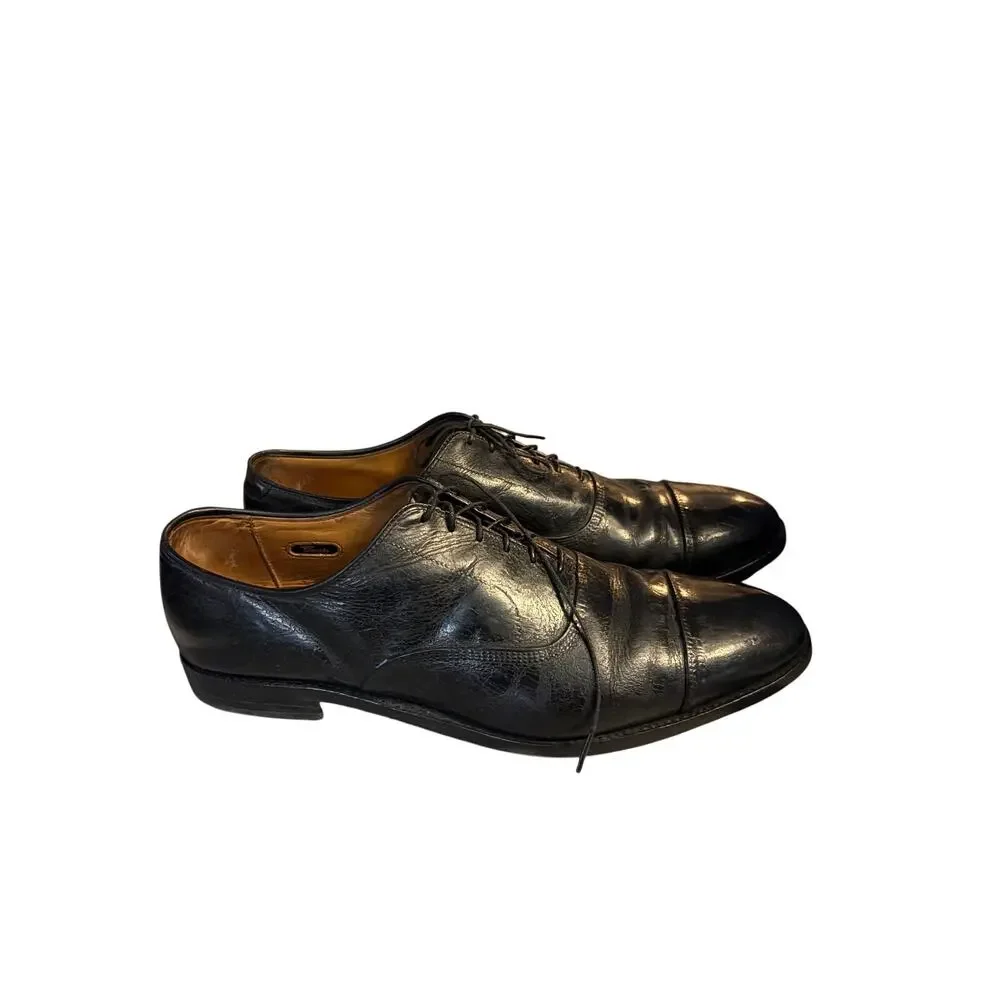 Allen Edmonds Park Avenue Black Leather Cap Toe Oxford Dress Shoes Size 13 B